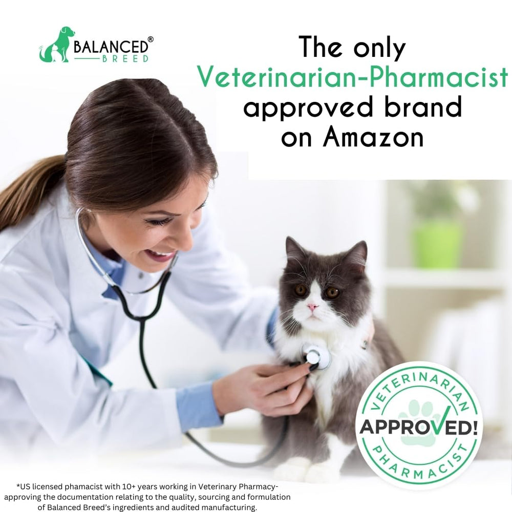 Balanced Breed L-Lisina con aceite de krill para la salud felina