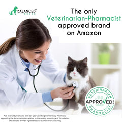 Balanced Breed L-Lisina con aceite de krill para la salud felina