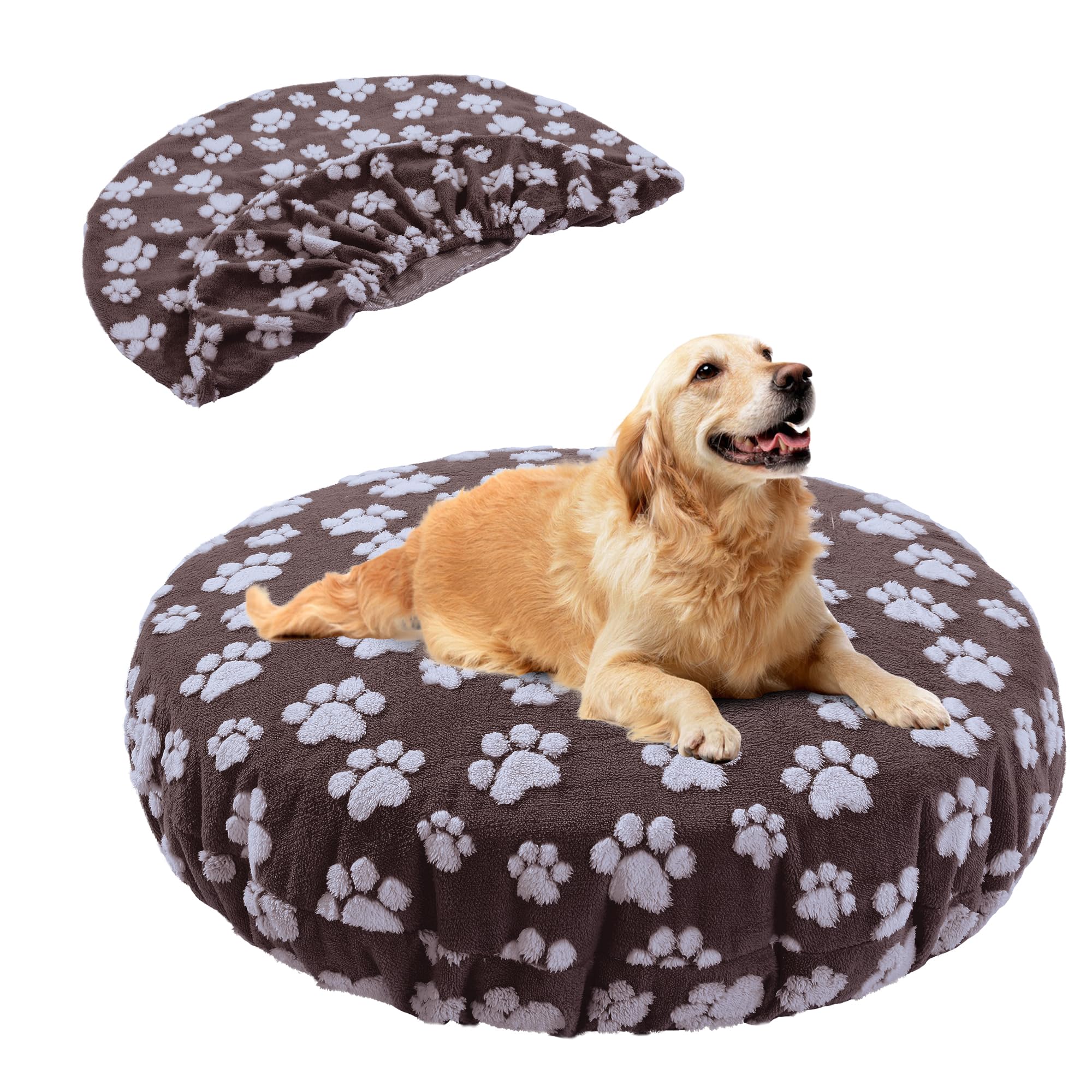 BALAPET funda de cama para perro redonda impermeable protege contra manchas y derrames.