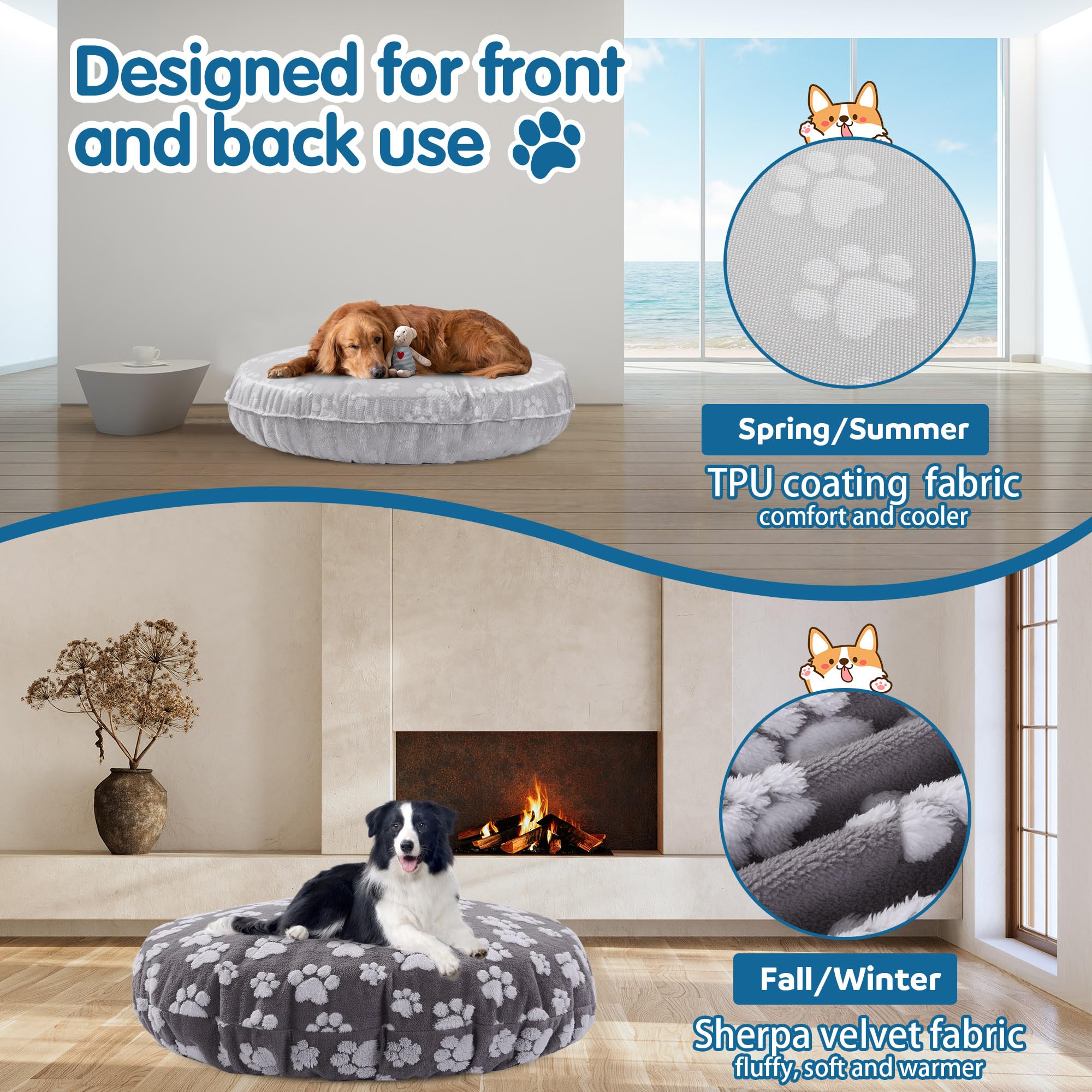 BALAPET disponibles en dos tallas, 30x30x10 y 45x45x11 pulgadas