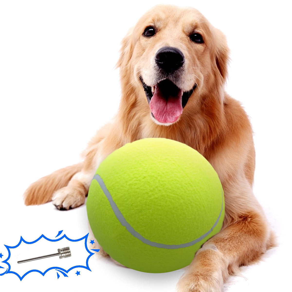 Banfeng pelota-tenis-perro-grande 9-5 pulgadas, perfecta para juego activo.