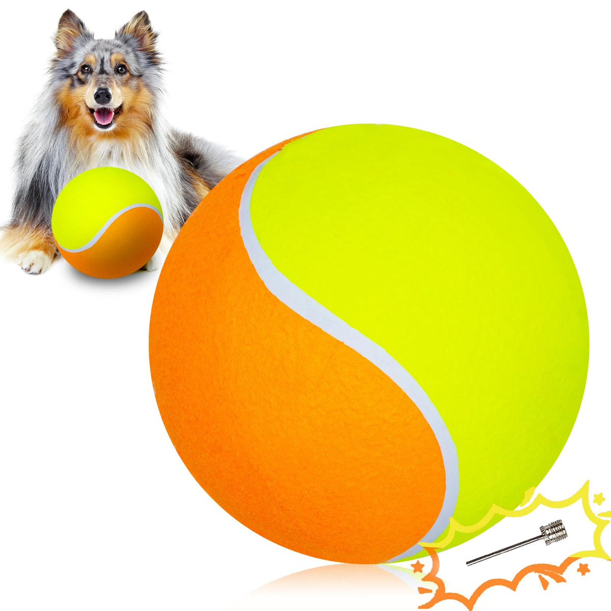 Banfeng Pelota de tenis para perros grande, gran rebote para entrenamiento.