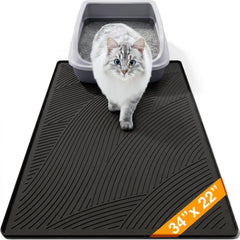 BANLYEO alfombrilla para caja de arena 34x22: captura la arena y protege el suelo