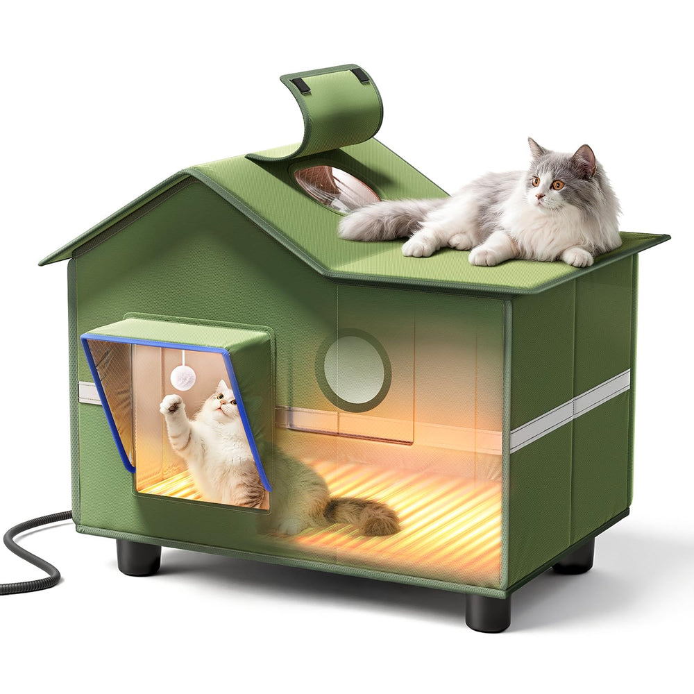 Banxye cobertizo-gatos-interior-espacioso ofrece refugio amplio para felinos.