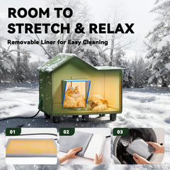 Banxye cobertizo-gatos-puerta-pvc-desmontable facilita acceso limpio.