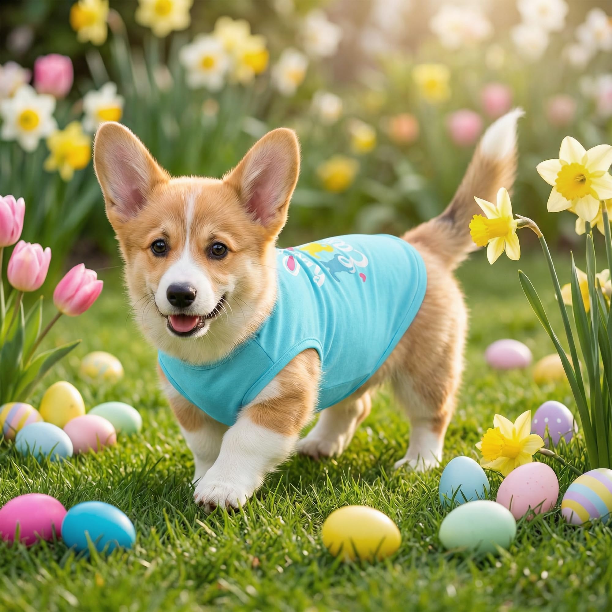 Baobicute atuendo Pascua para perro uso diario, cómodo en casa.