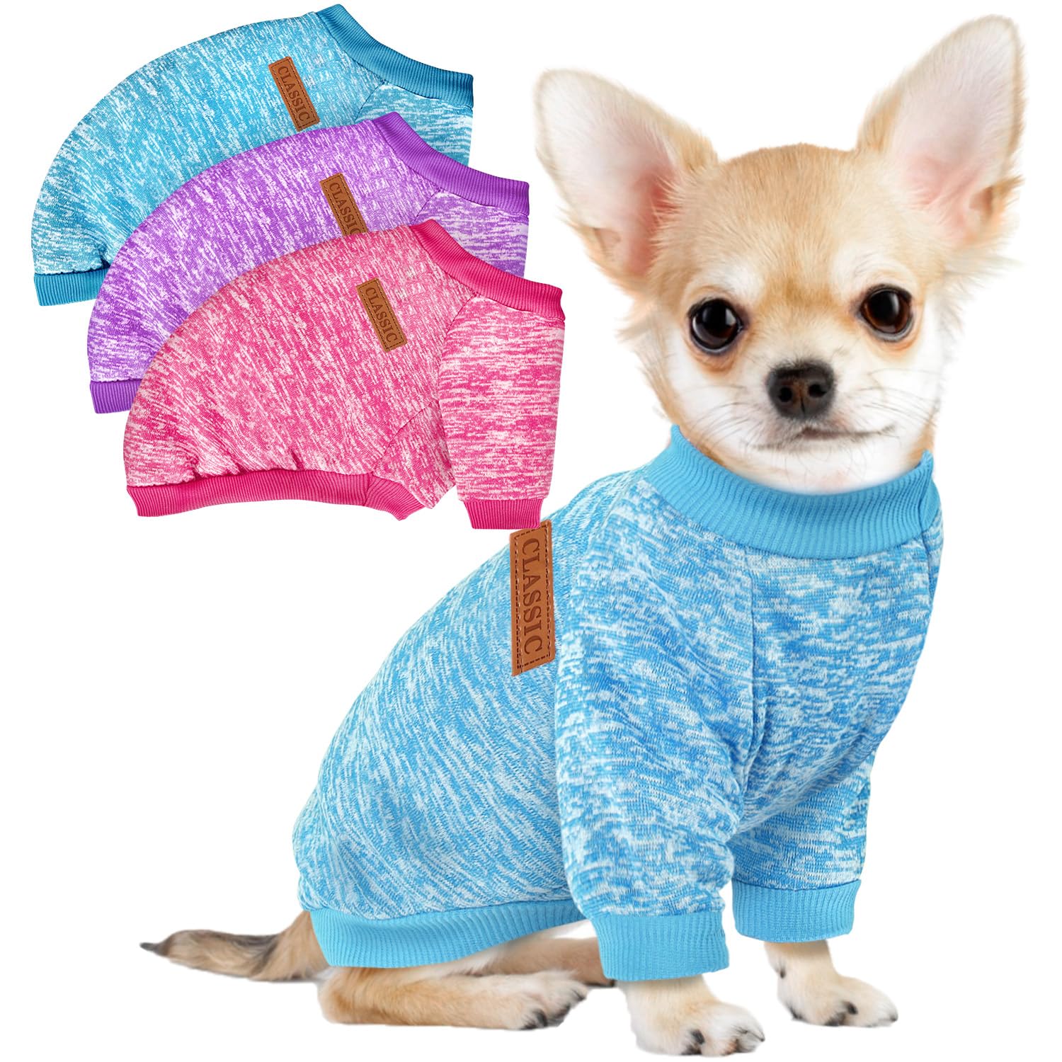 SUDADERA BAOBICUTE para perro pequeño en rosa, cálida y suave para paseos de invierno.