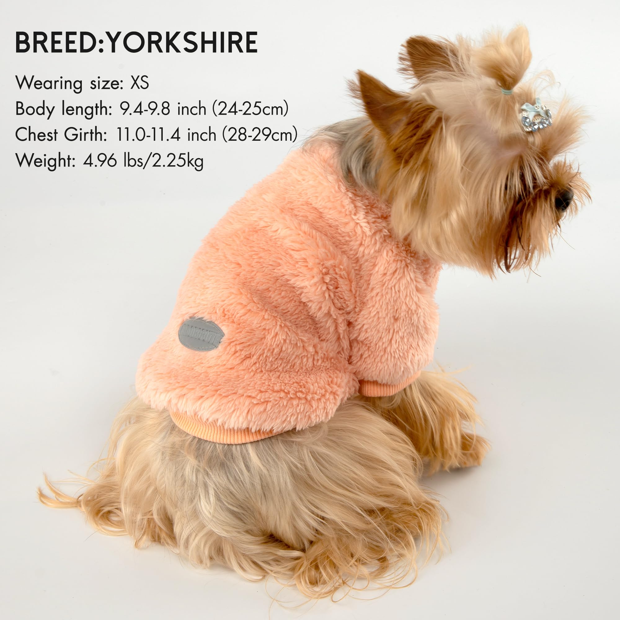 Baobicute sudadera violeta para perro, cómodo y seguro con tira reflectante