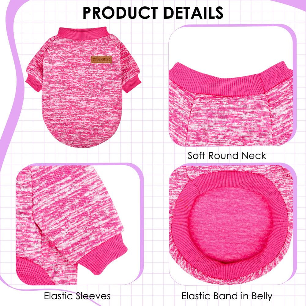 Baobicute sudaderas para perros pequeños, variedad de colores con diseño clásico