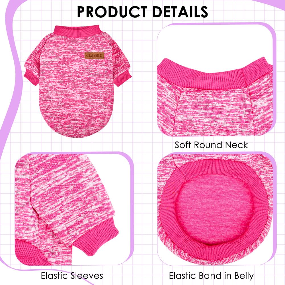 Baobicute suéter perro pequeño elasticidad: ajuste suave y fácil de poner.