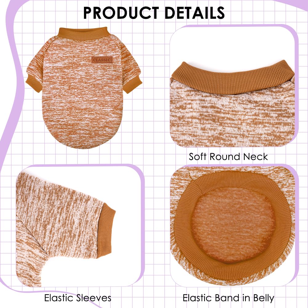 BAOBICUTE suéter para perro pequeño estampa clásica, diseño elegante para salidas.