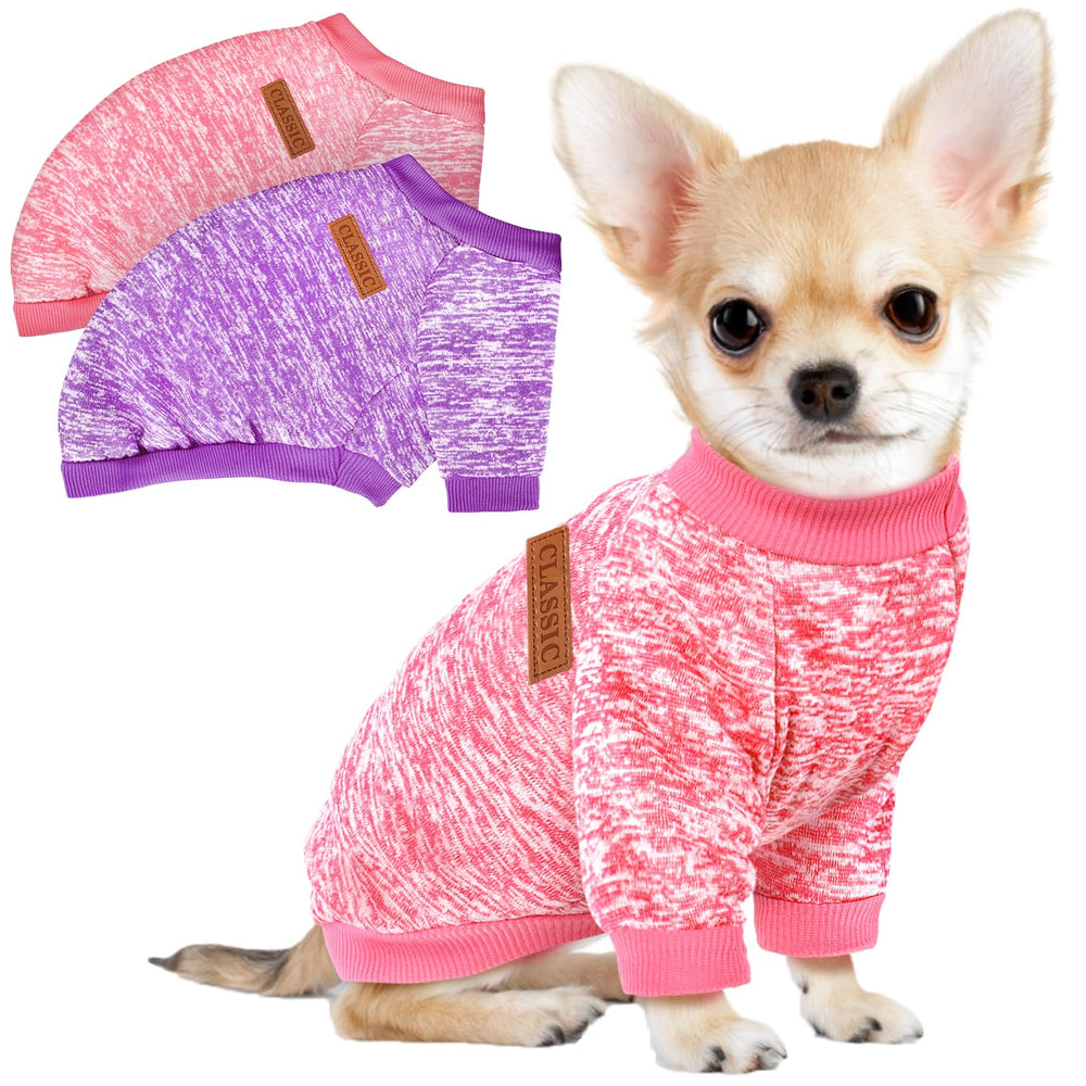 Baobicute suéter para perro pequeño, invierno suave para paseos diarios.
