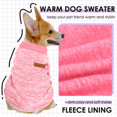 BAOBICUTE suéter para perro pequeño tejido polar suave, cómodo para días fríos.