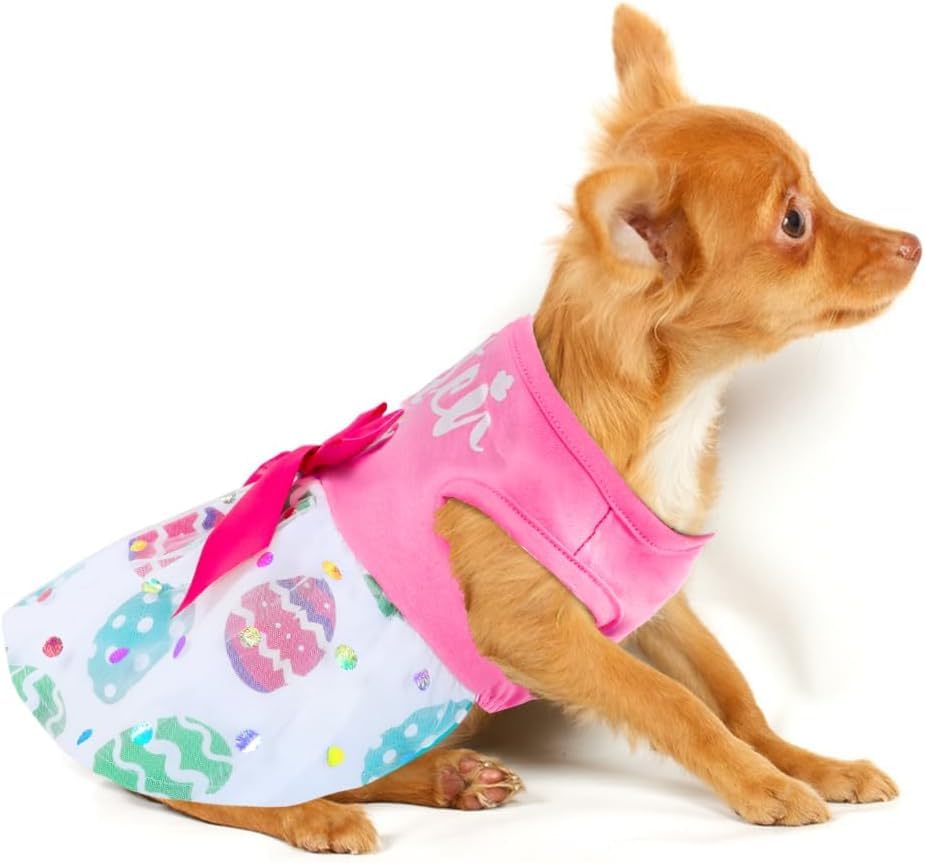 Vestido BAOBICUTE rosa con lazo, suave y cómodo para tu mascota