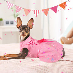 Baobicute vestido perro con diseño de estrellas y diamantes, para un look deslumbrante.