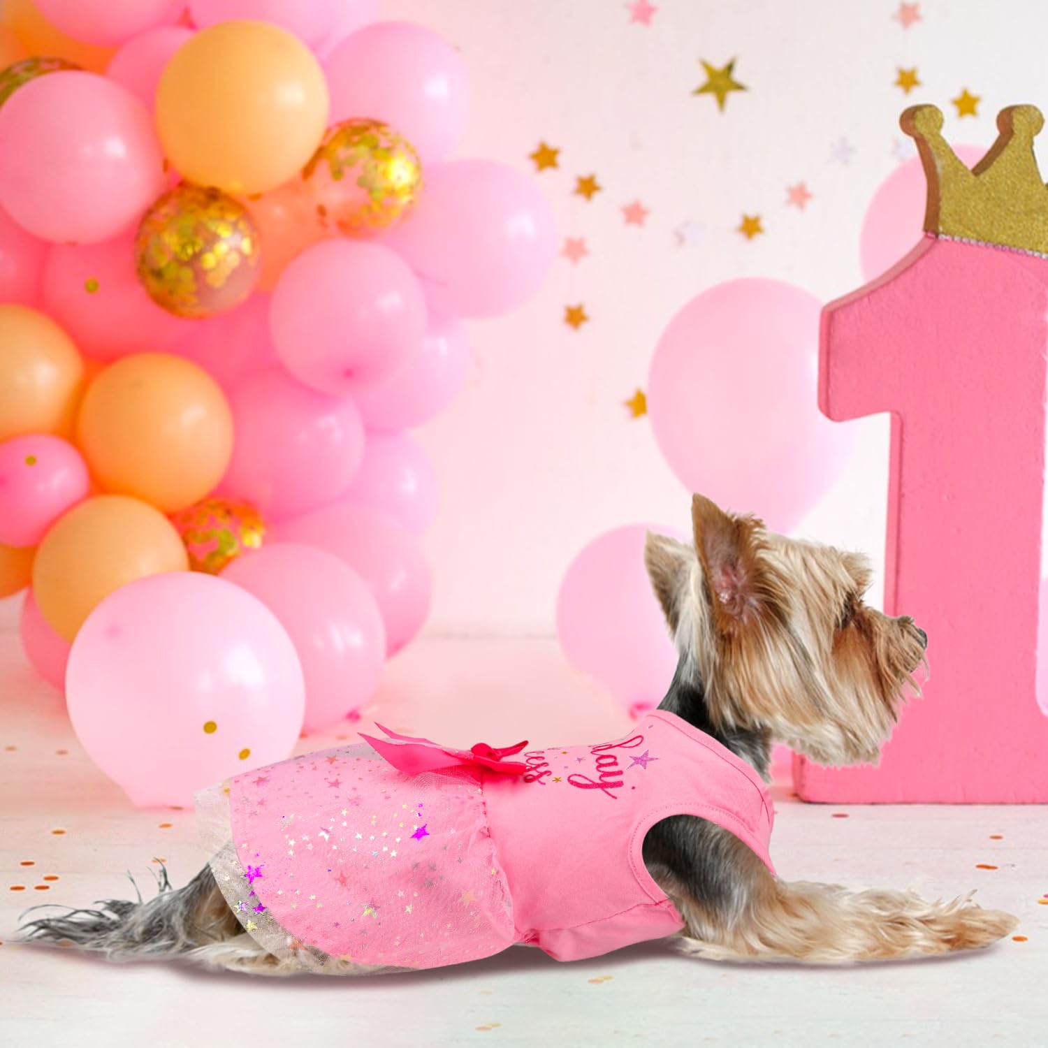 Baobicute vestido perro sin mangas estilo princesa, cómodo para días activos.