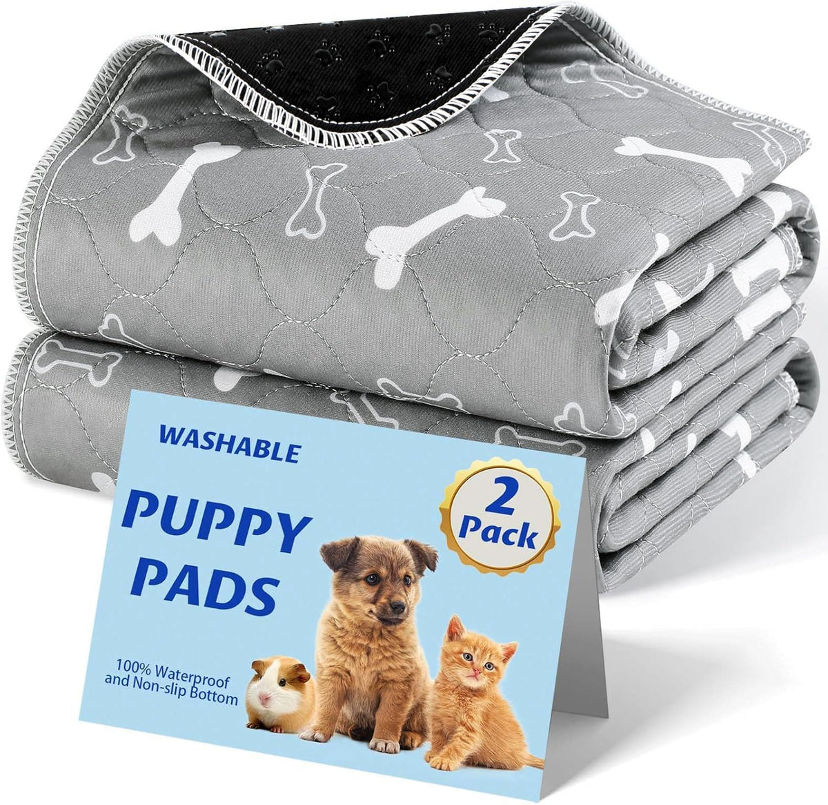Baodan almohadilla-entrenamiento para perros 2p lavable; ultrabsorbente y reutilizable para casa.