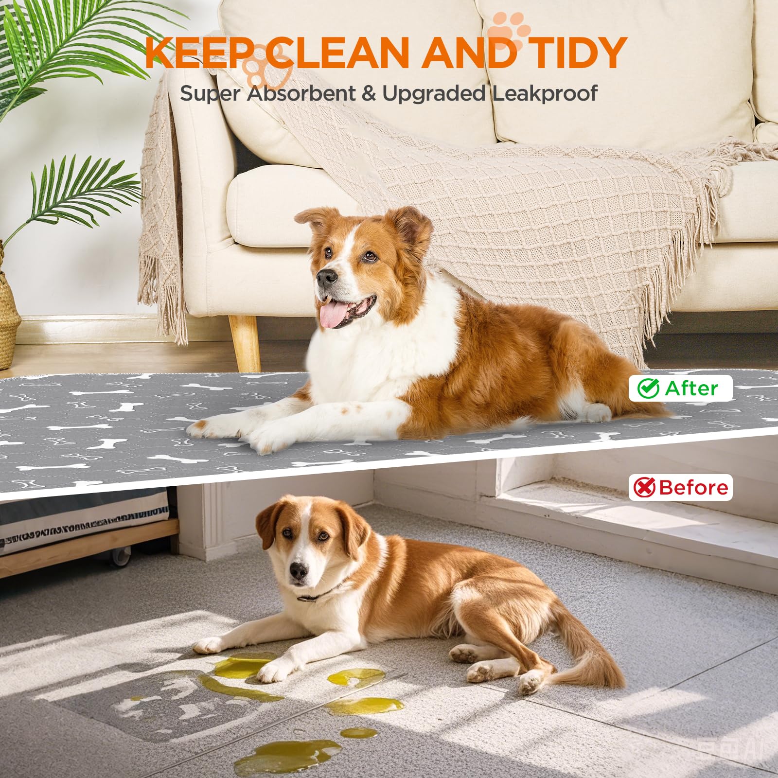 Baodan doble-pack-lavable; dos almohadillas listas para rotación.