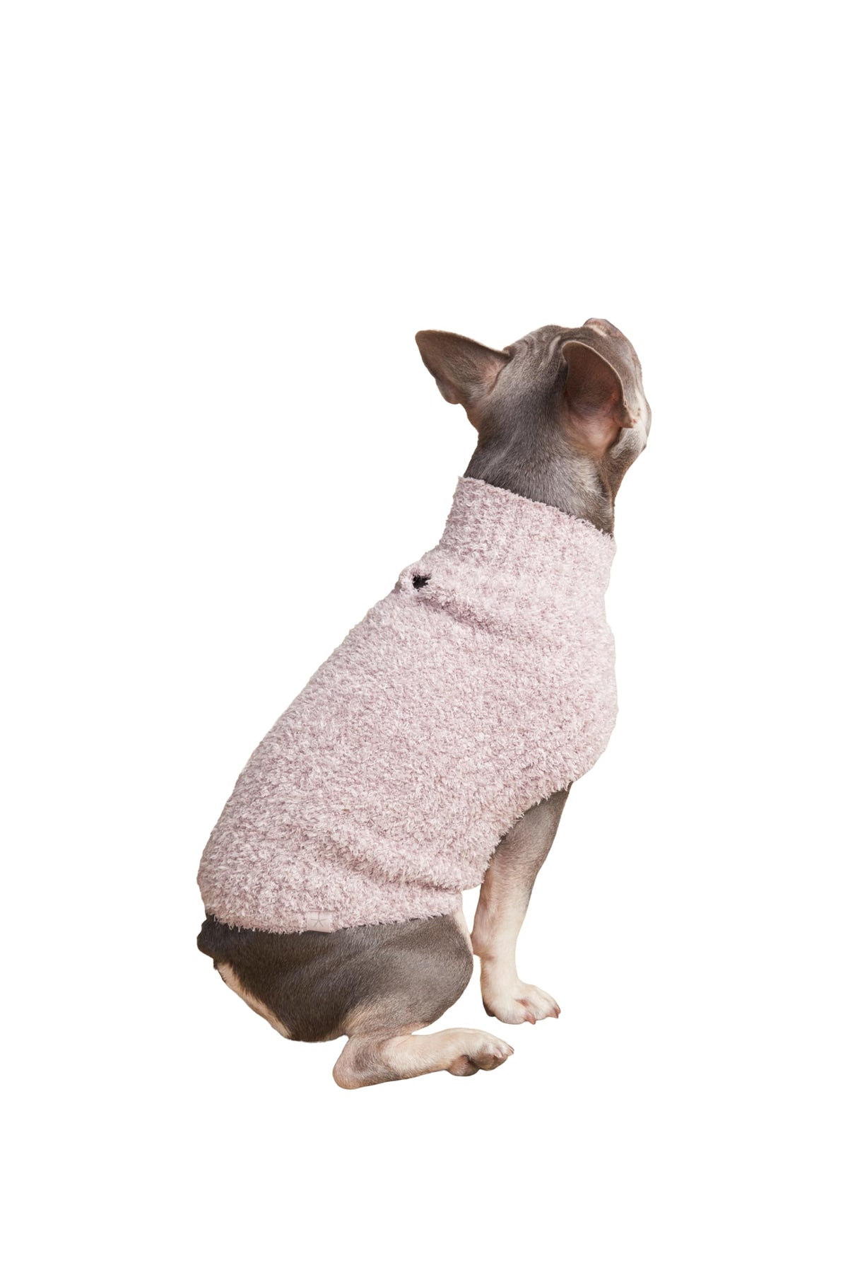 Barefoot Dreams Cozychic suéter para perro en rosa vintage, ideal para paseos fríos.