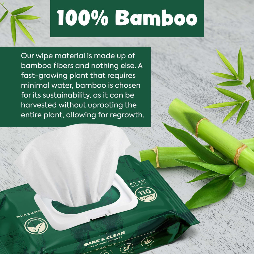 Bark & Clean toallitas de bambú, opción ecológica y compostable.