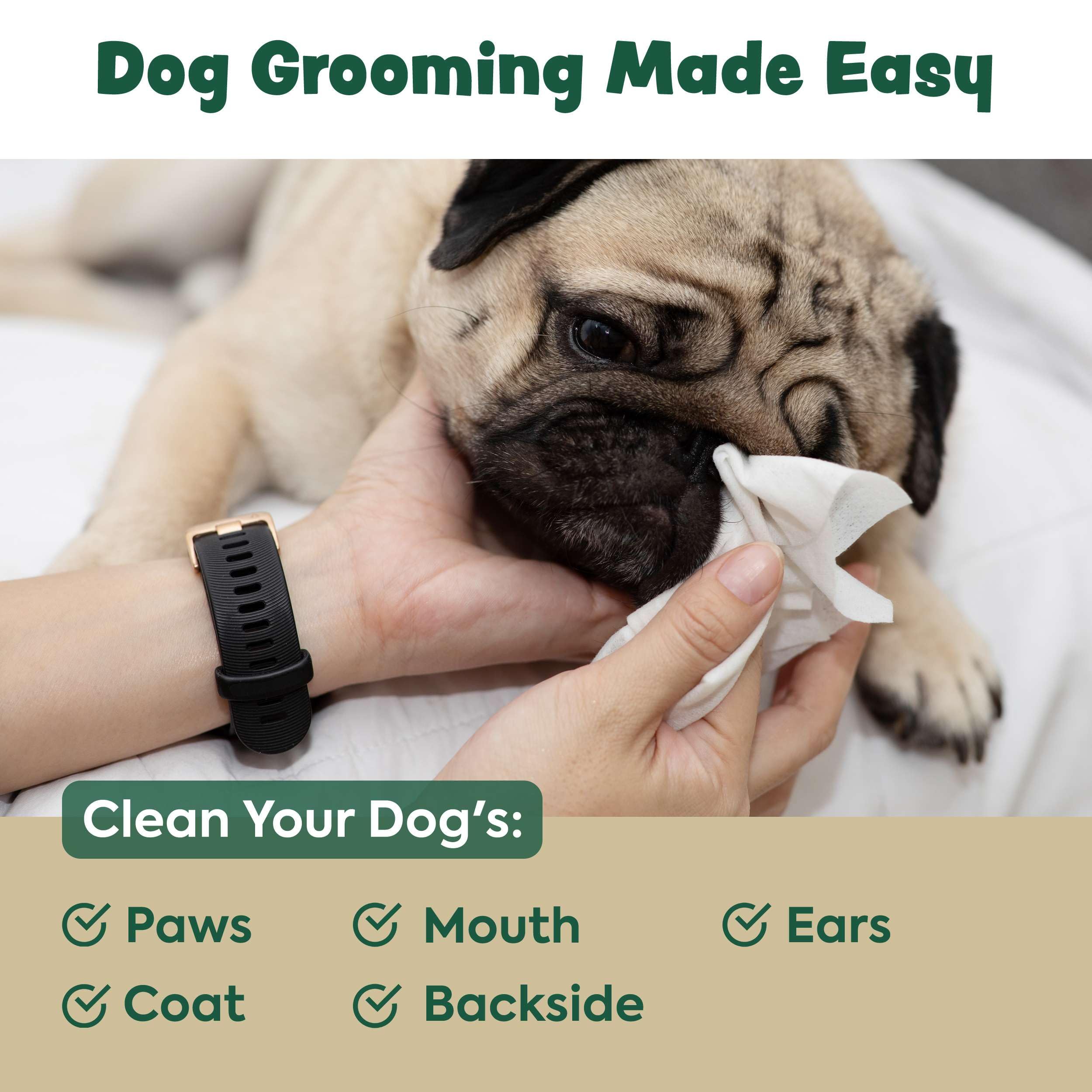 Bark & Clean toallitas con aroma lavanda para calma suave.