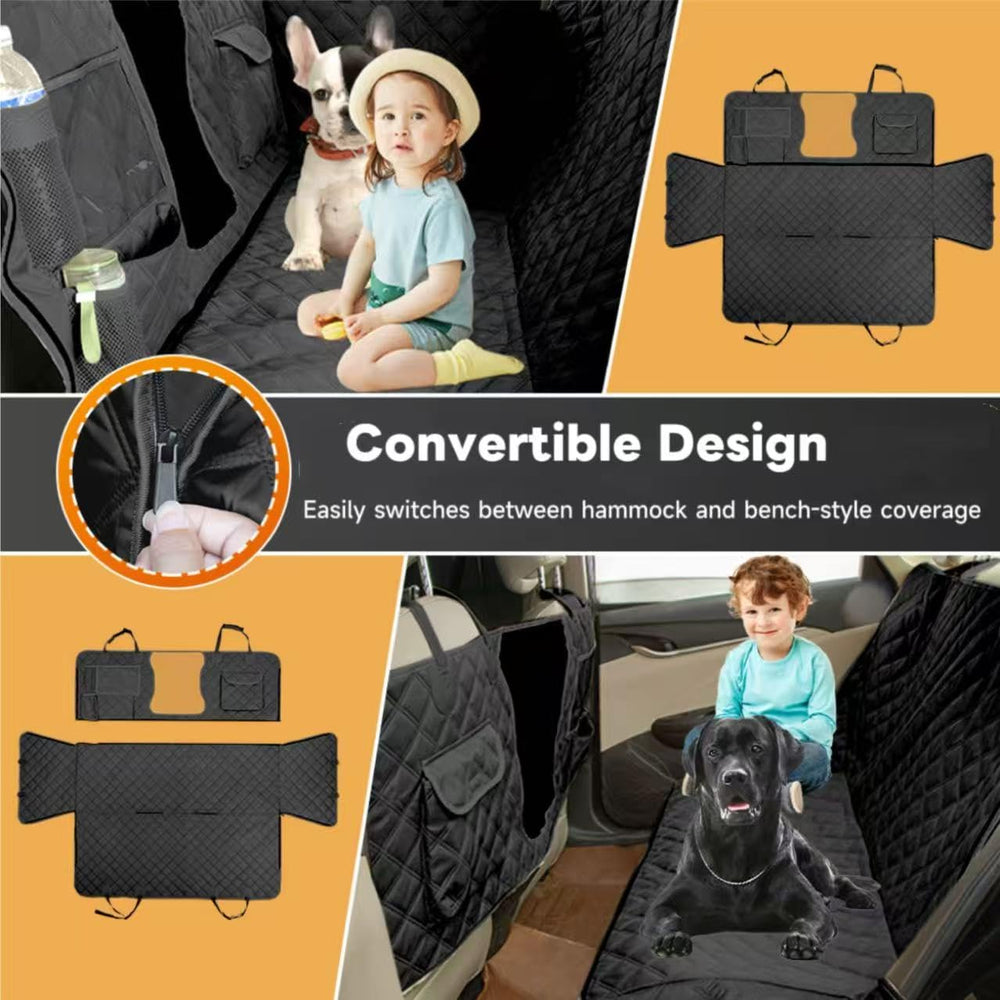 Bark Lover bolsillos laterales, organizan accesorios para perros y dueños en el coche.