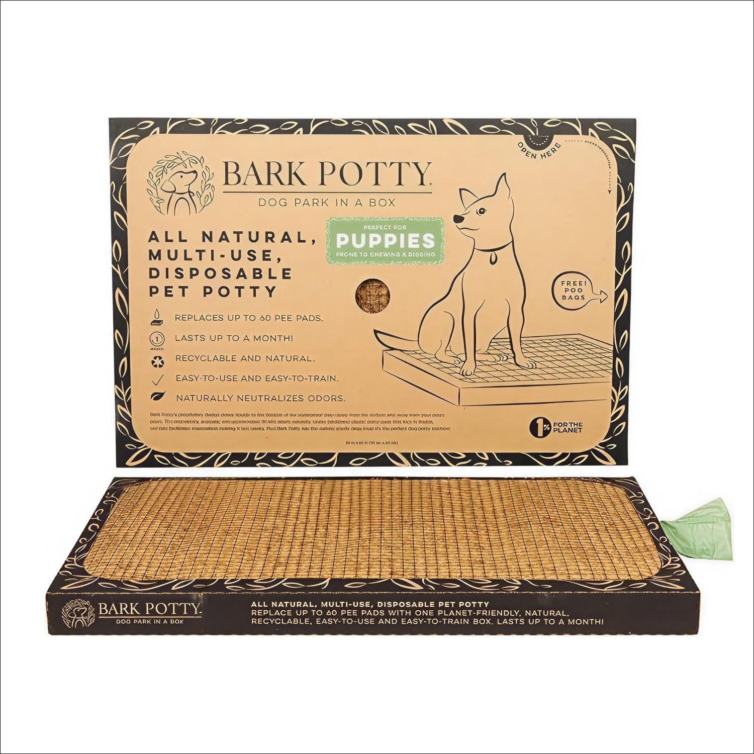 Bark Potty para cachorros en dentición, facilita entrenamiento interior