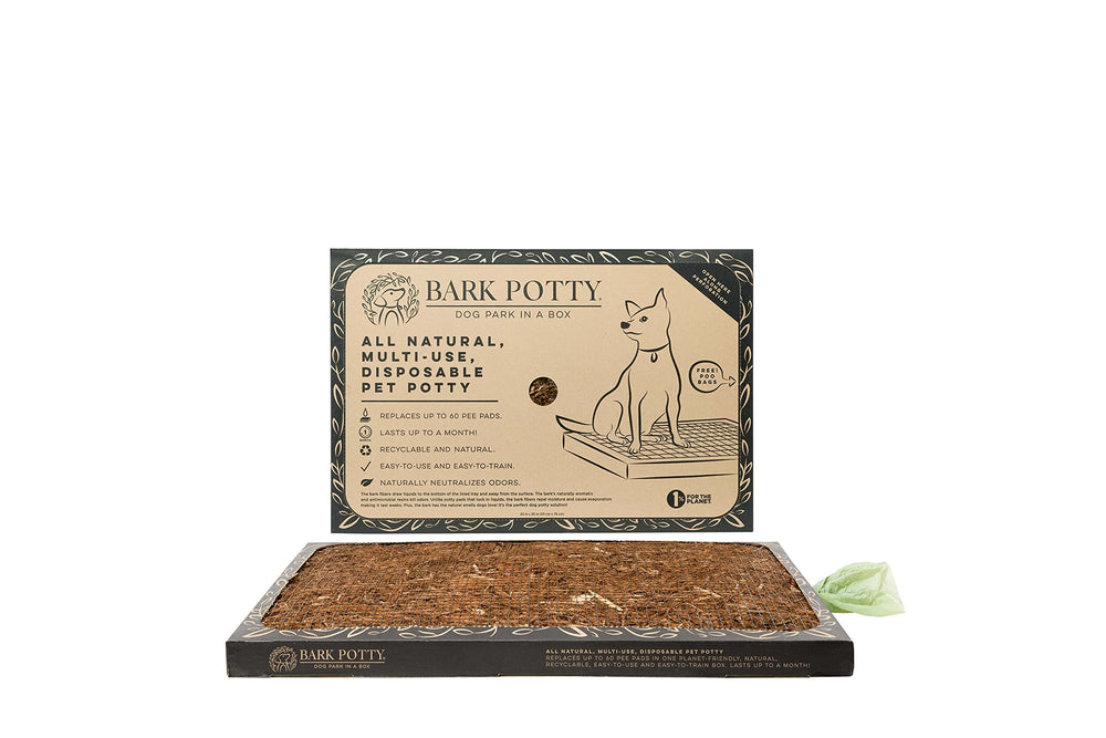Bark Potty paquete grande visto de frente, ideal para entrenamiento