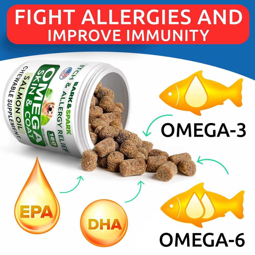 Gato disfrutando de Bark Spark omega-3 para pelaje saludable