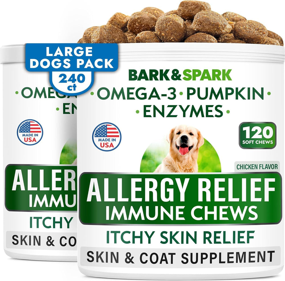 BARK&SPARK gomitas alergia perro bote: apoyo diario para piel sana