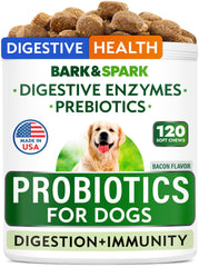 BARK&SPARK probióticos para perros en botella, favorece la digestión suave.