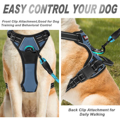 Arnés BARKBAY con ajuste de cuatro puntos en azul marino para un ajuste personalizado