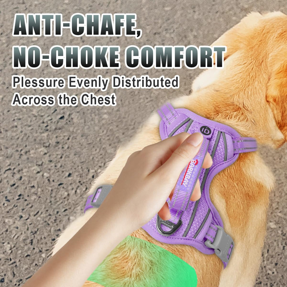 Arnés BarkBay con bolsillo de identificación para seguridad en paseos.