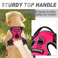BARKBAY arnés con dos puntos de enganche, espalda y pecho para mayor versatilidad.