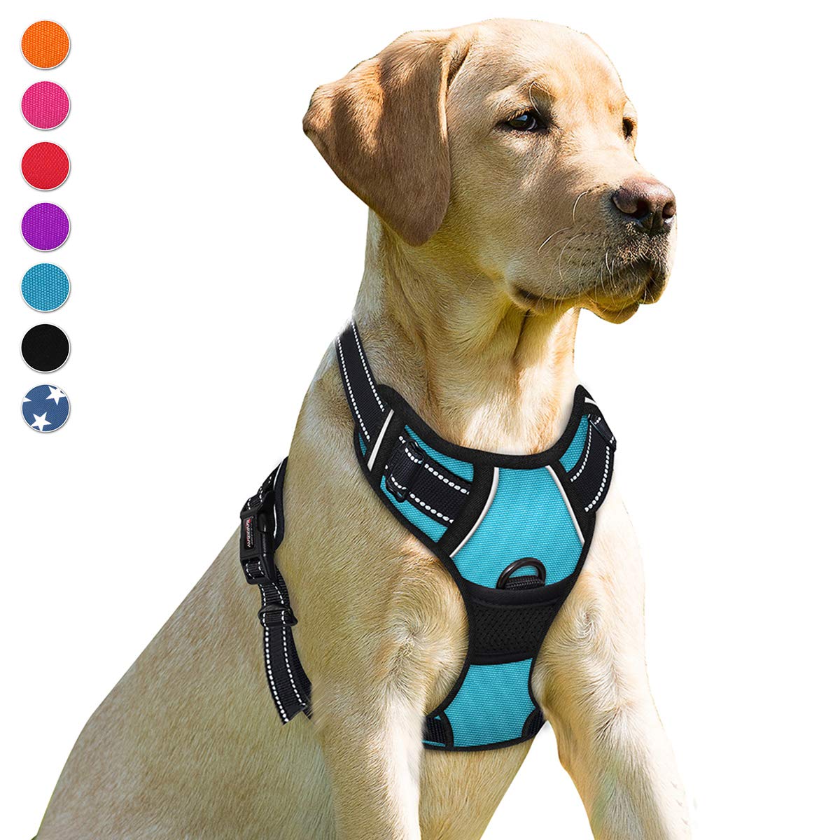 Arnés BARKBAY con enganche frontal para controlar tirones con comodidad.