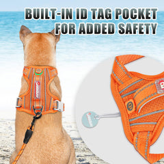 BARKBAY arnés perro con bolsillo de identificación para mayor seguridad durante salidas