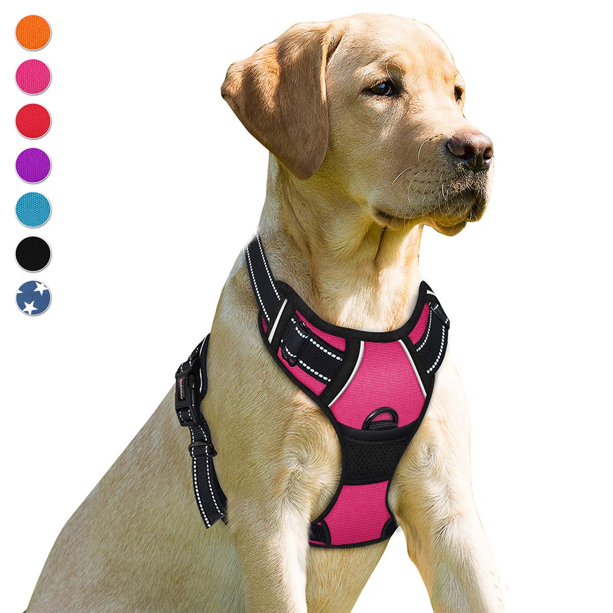 BARKBAY arnés sin tirones con clip frontal para control suave en paseos