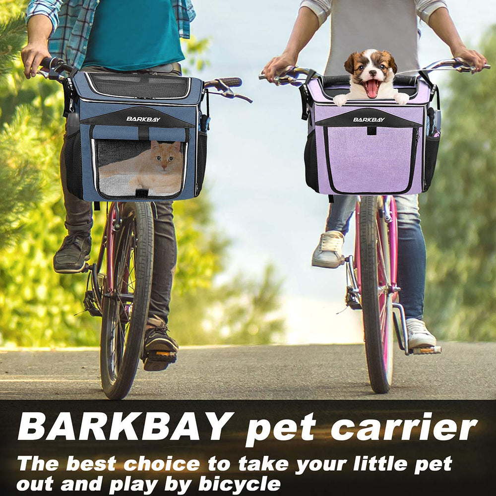 BARKBAY cesta-bici-perro-plegable, fácil de quitar y usar como cama portátil.