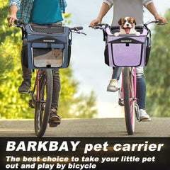 BARKBAY cesta-bici-perro-plegable, fácil de quitar y usar como cama portátil.