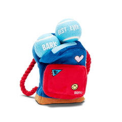 BarkBox 2 en 1 Juguete interactivo para perro con mochila integrada para juego y guardado
