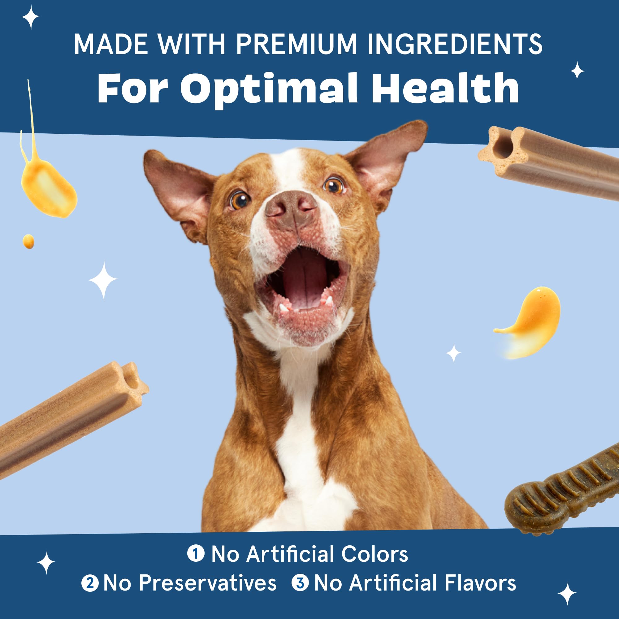 BarkBox Bright mordedor aromático para rutina diaria de cuidado dental