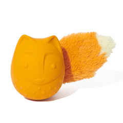 Barkbox Franz el Zorro, juguete de caucho natural con aroma a bacon para masticadores activos.