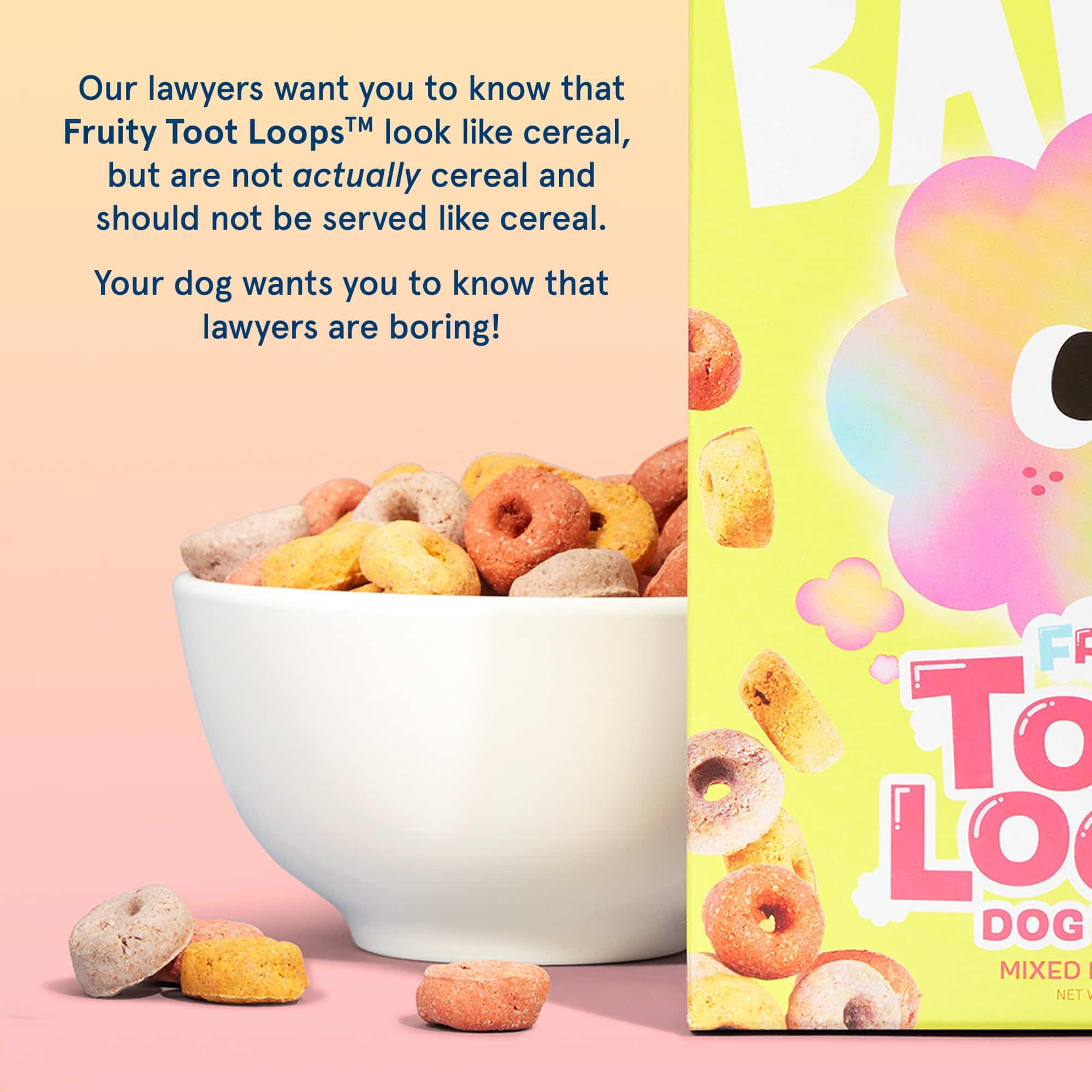Barkbox Fruity Toot Loops: recompensa diaria deliciosa.