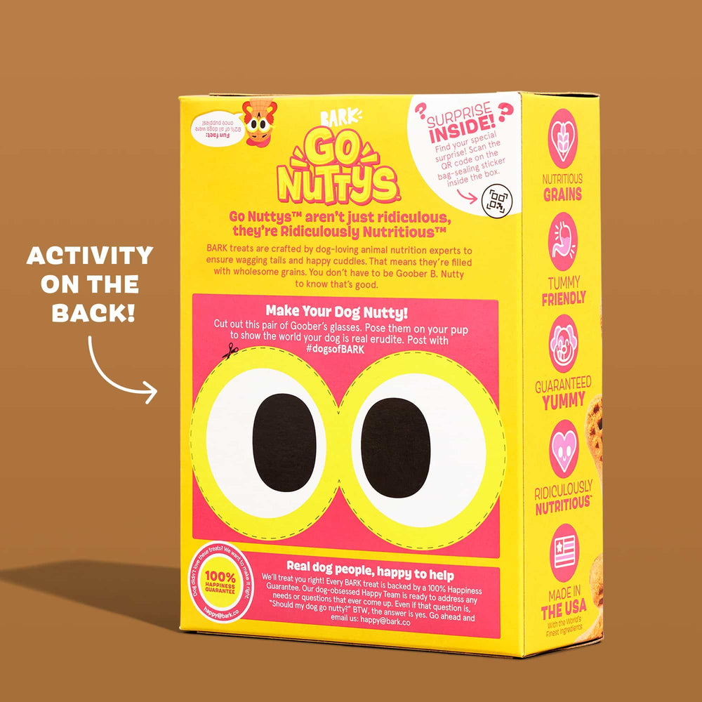 Barkbox Go Nutty bocado horneado suave para estómagos delicados.