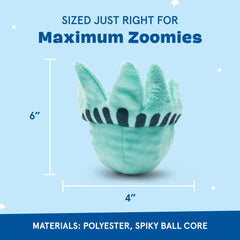 BarkBox Lady Liberty Ball cruje con cada mordida, manteniendo al perro activo.