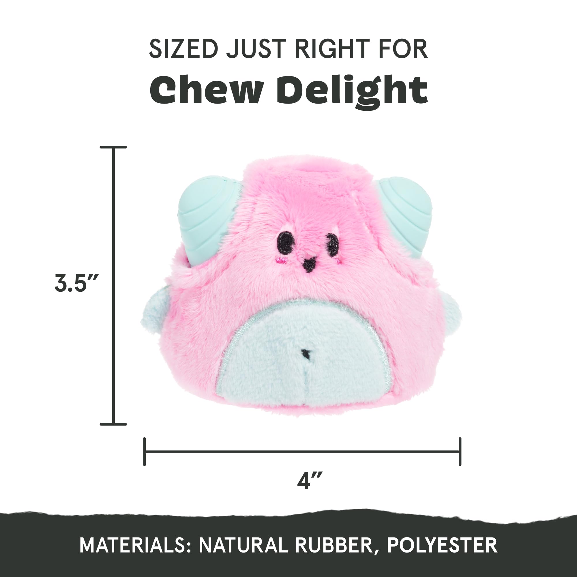 BarkBox Lover Beast peluche exterior rasgable con goma interna para morder.