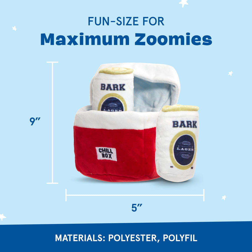BarkBox Sub Zero Camping Hero : révélation intérieure après déchirure du jouet.