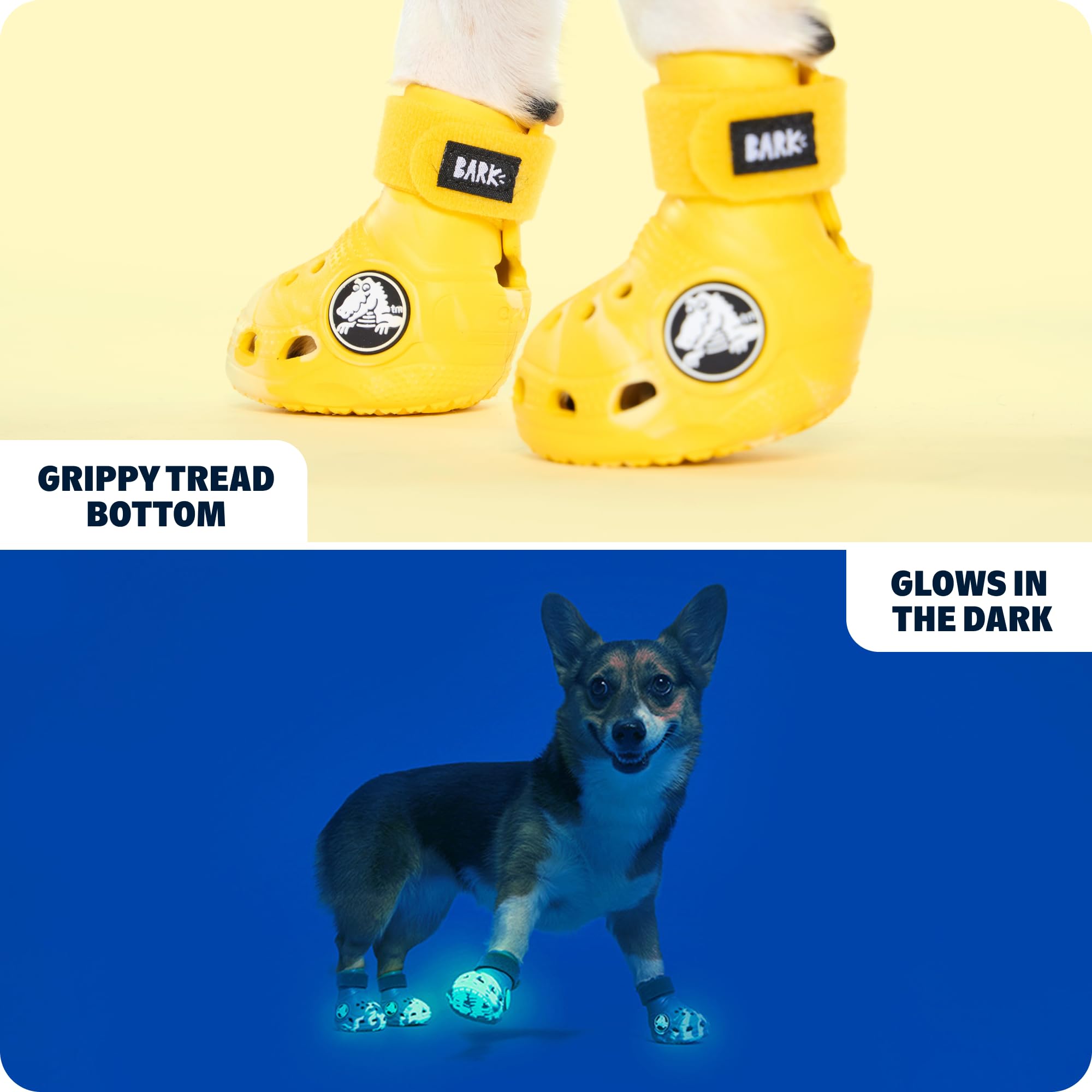 BarkBox suela antideslizante para mayor tracción en superficies.