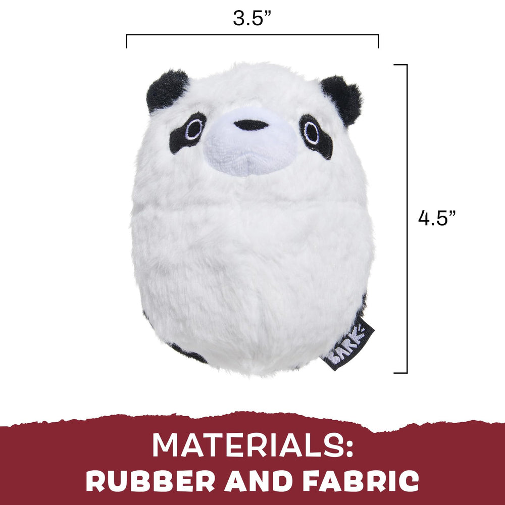 Panda Barkbox: diseño único que combina peluche y núcleo de goma.
