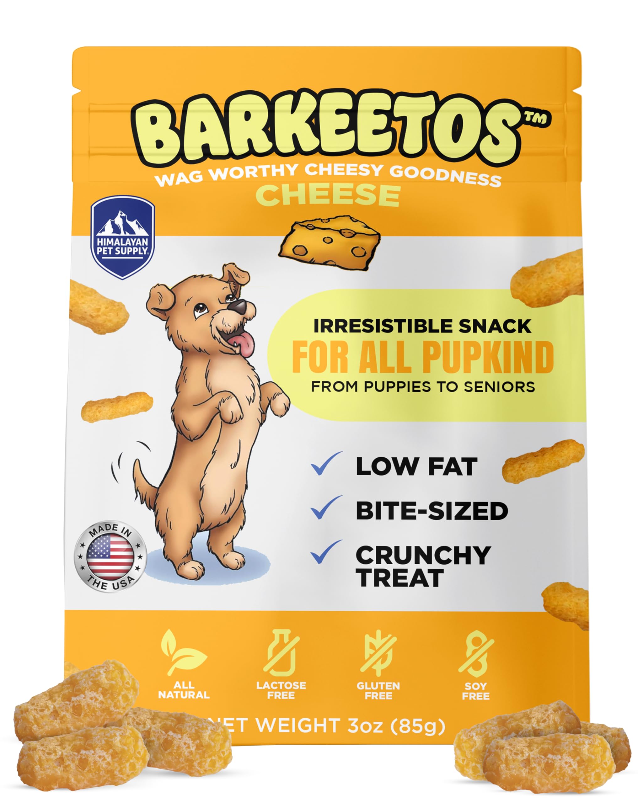 Barkeetos: trozos crujientes de queso himalayo para perros, perfecto para entrenamiento